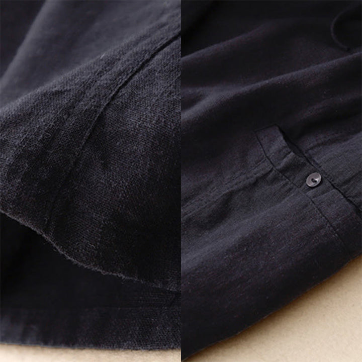 Gonna da donna in cotone con coulisse e vita elastica a trapezio, motivo Buddha Stones - image 3