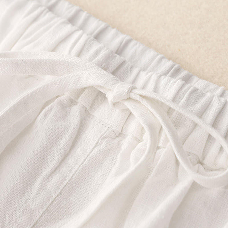 Gonna da donna in cotone con coulisse e vita elastica a trapezio, motivo Buddha Stones - image 8