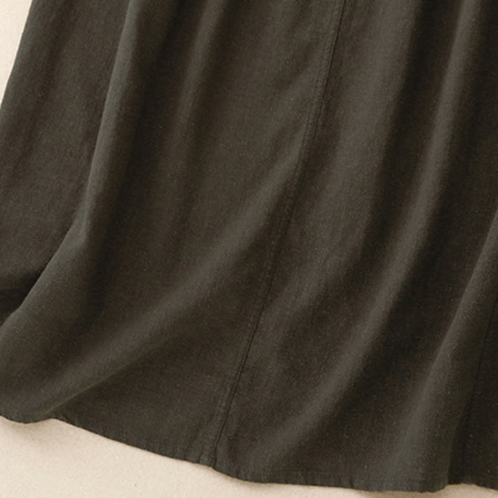 Gonna da donna in cotone con coulisse e vita elastica a trapezio, motivo Buddha Stones - image 17