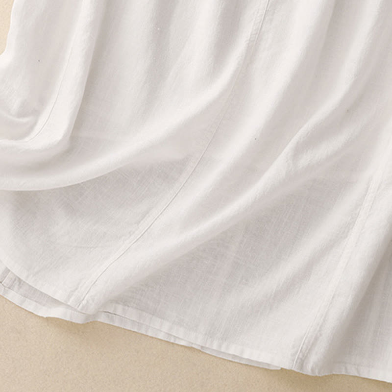 Gonna da donna in cotone con coulisse e vita elastica a trapezio, motivo Buddha Stones - image 11