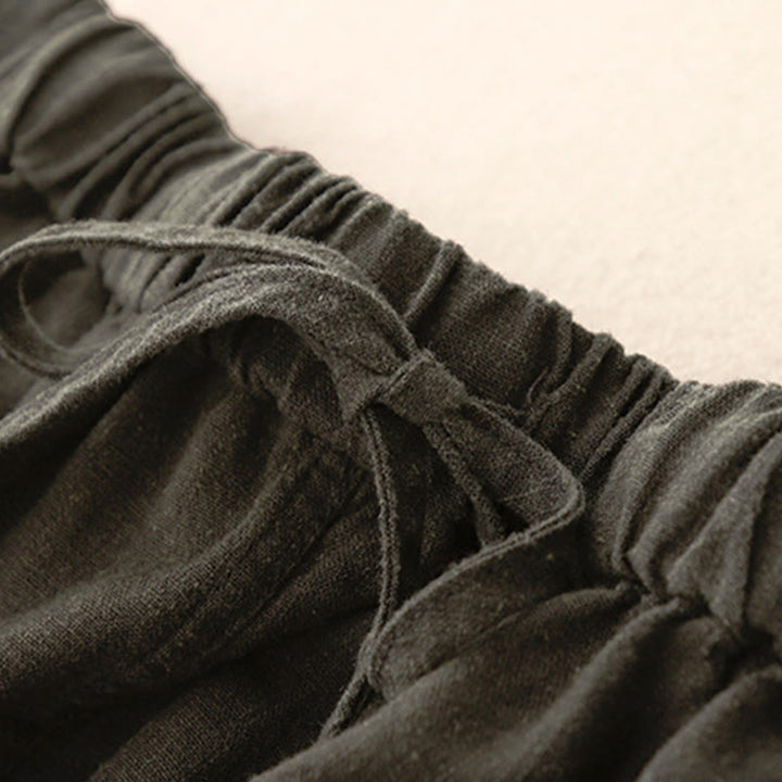 Gonna da donna in cotone con coulisse e vita elastica a trapezio, motivo Buddha Stones - image 16