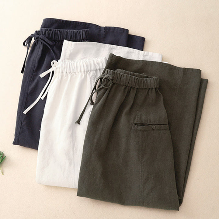 Gonna da donna in cotone con coulisse e vita elastica a trapezio, motivo Buddha Stones - image 20