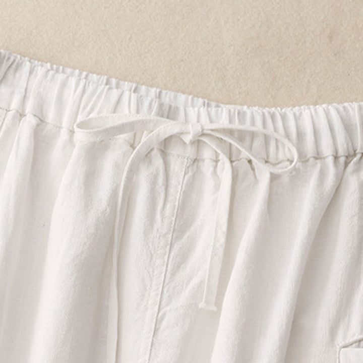 Gonna da donna in cotone con coulisse e vita elastica a trapezio, motivo Buddha Stones - image 7