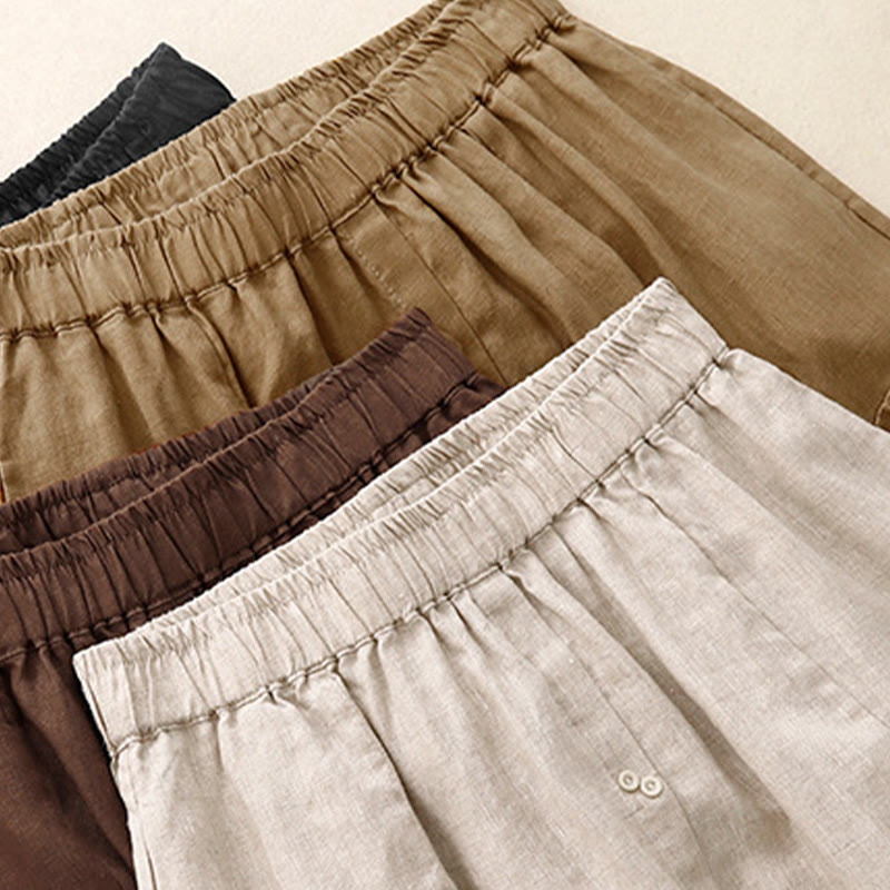 Gonna da donna in cotone con elastico in vita, tasche, bottoni, spacchi e Buddha Stones - image 18