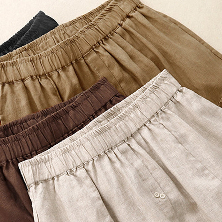 Gonna da donna in cotone con elastico in vita, tasche, bottoni, spacchi e Buddha Stones - image 18