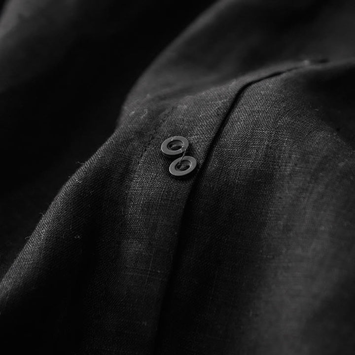 Gonna da donna in cotone con elastico in vita, tasche, bottoni, spacchi e Buddha Stones - image 8