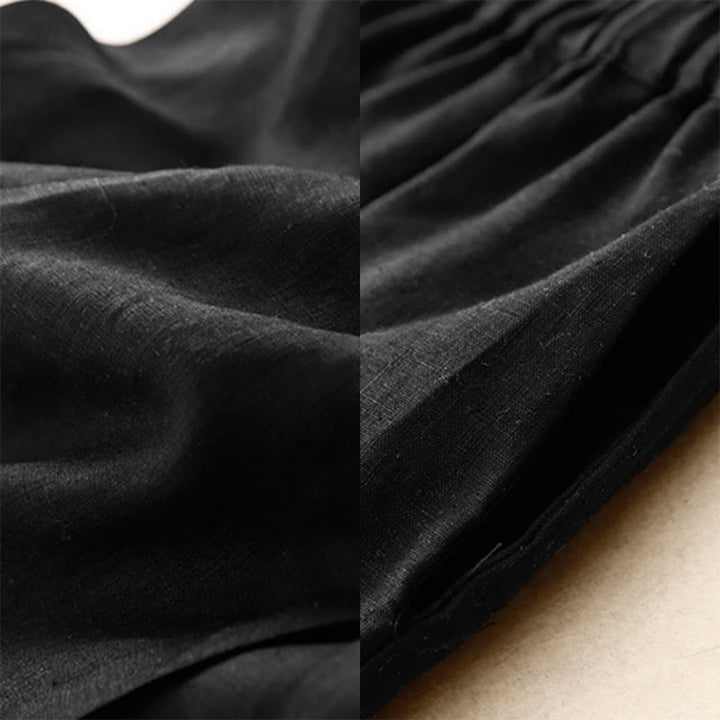 Gonna da donna in cotone con elastico in vita, tasche, bottoni, spacchi e Buddha Stones - image 10