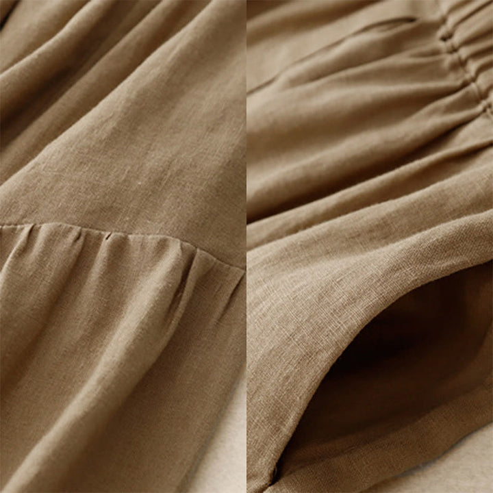 Gonna da donna in cotone con elastico in vita, tasche, bottoni, spacchi e Buddha Stones - image 22