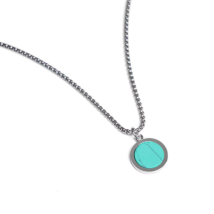 Collana con ciondolo di purificazione in acciaio al titanio, Buddha Stones, pietra naturale, turchese, occhio di tigre, lazurite, lapislazzuli, malachite - image 11