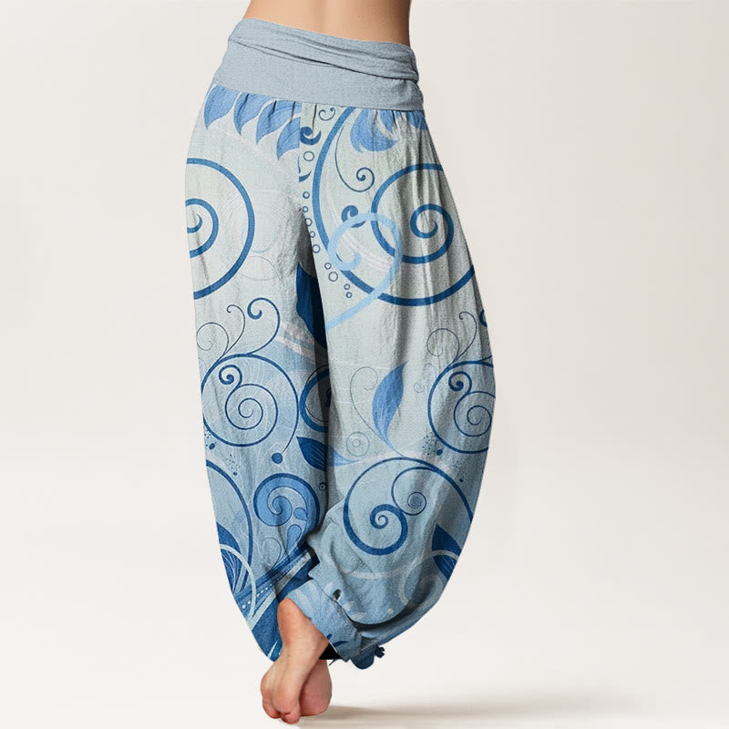 Pantaloni harem da donna con motivo floreale Buddha Stones Casual Vining - image 6