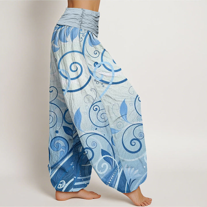 Pantaloni harem da donna con motivo floreale in cotone casual Buddha Stones - image 6