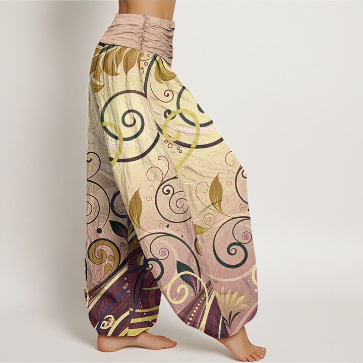 Pantaloni harem da donna con motivo floreale in cotone casual Buddha Stones - image 9