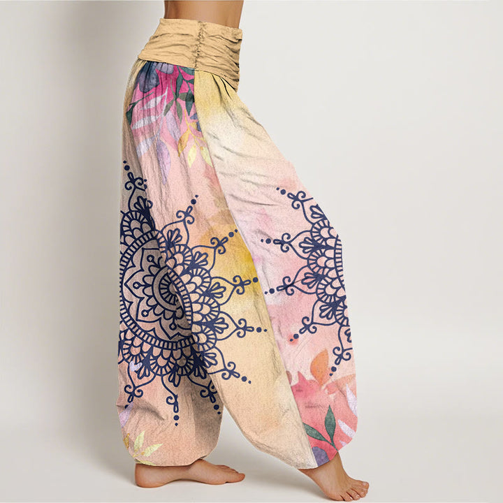 Pantaloni harem da donna con motivo mandala casual Buddha Stones - image 3