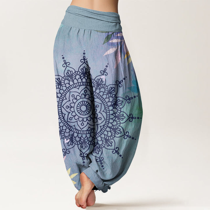 Pantaloni harem da donna in cotone con motivo mandala Buddha Stones - image 5