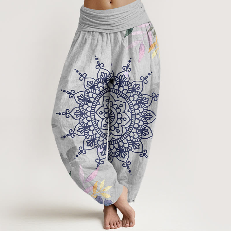 Pantaloni harem da donna con motivo mandala casual Buddha Stones - Gainsboro - US22, UK/AU26, EU54 (6XL) - image 7
