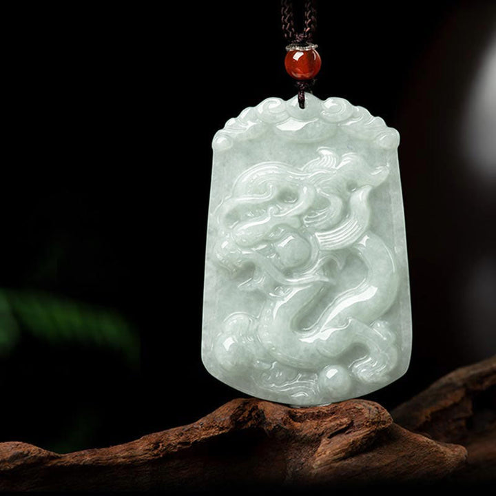 Collana con ciondolo amuleto dell'abbondanza dello zodiaco cinese Buddha Stones in giada naturale 12 - image 18