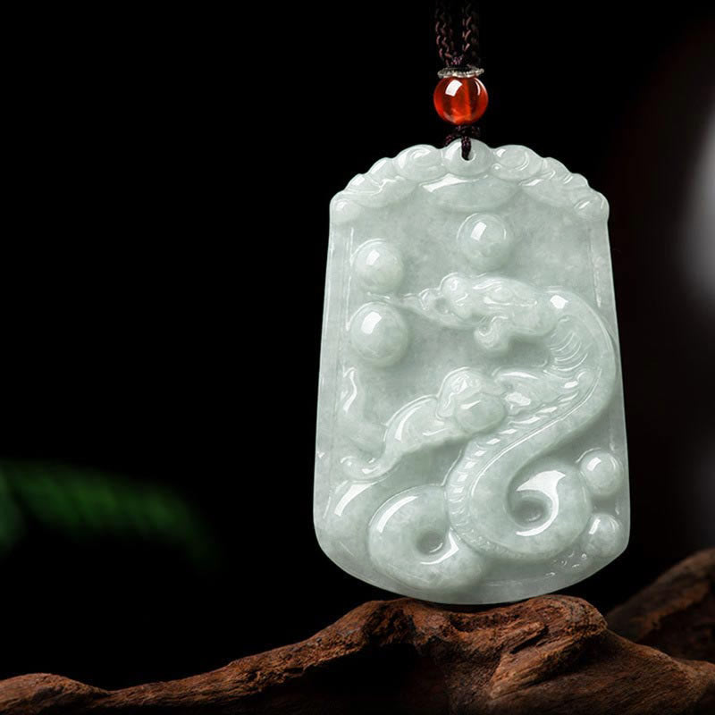 Collana con ciondolo amuleto dell'abbondanza dello zodiaco cinese Buddha Stones in giada naturale 12 - Serpente - image 19