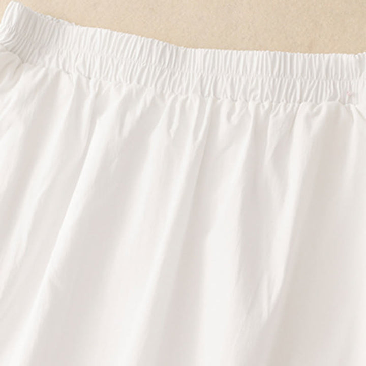 Set da donna in cotone con 2 pezzi di camicia e gonna a mezza manica con bottoni irregolari Buddha Stones - image 19