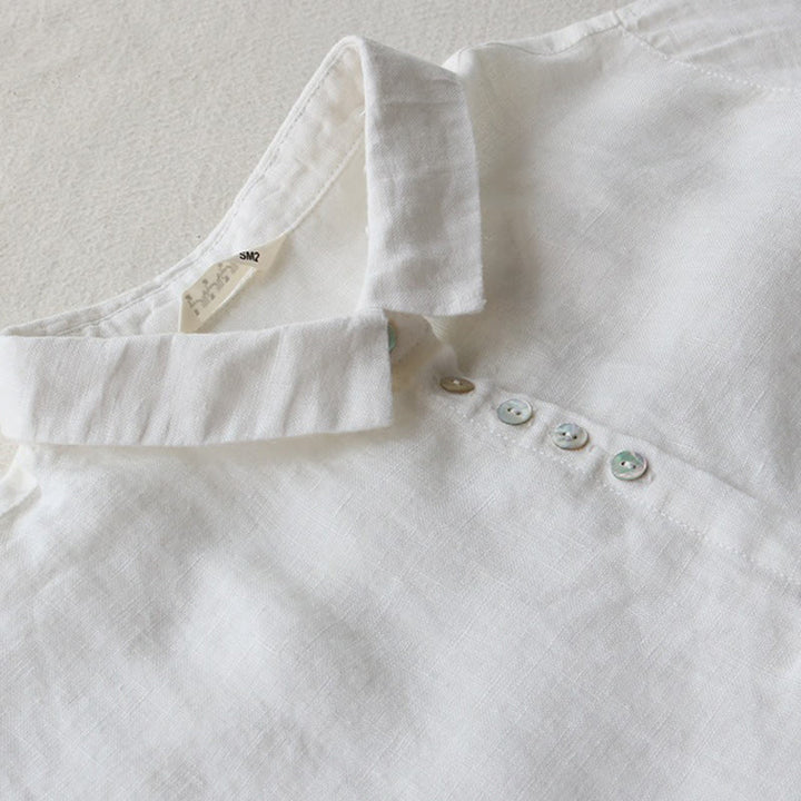 Abito midi con maniche a tre quarti, tasche e revers con bottoni Buddha Stones - image 7