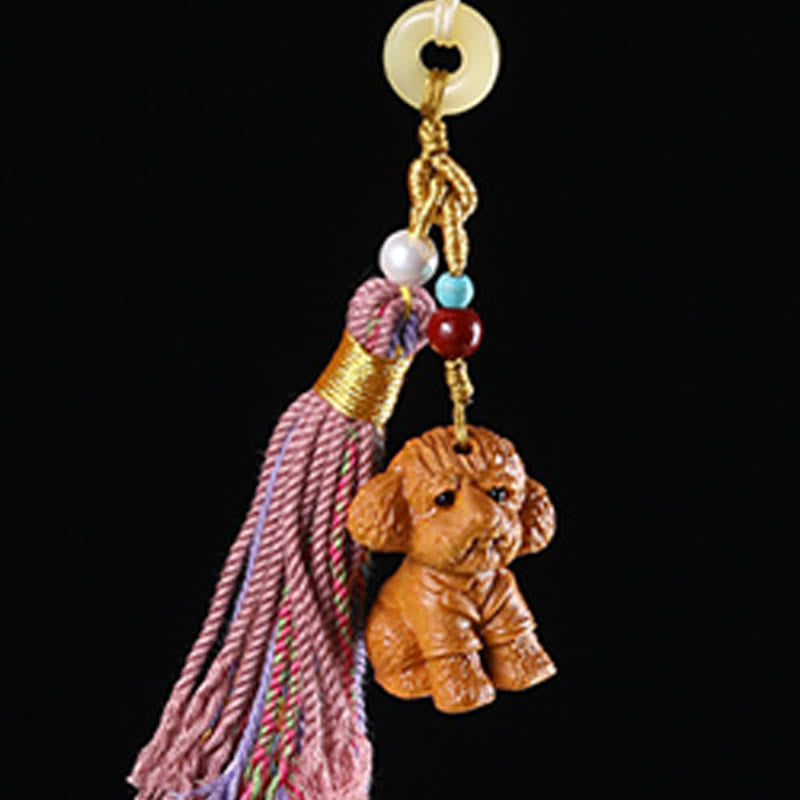 Portachiavi con nappe colorate, Buddha Stones, sandalo, 12 simboli dello zodiaco cinese, benedizione - image 32