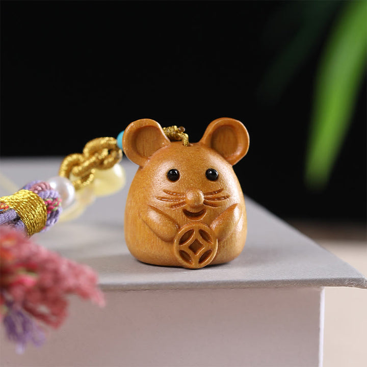 Portachiavi con nappe colorate, Buddha Stones, sandalo, 12 simboli dello zodiaco cinese, benedizione - image 9