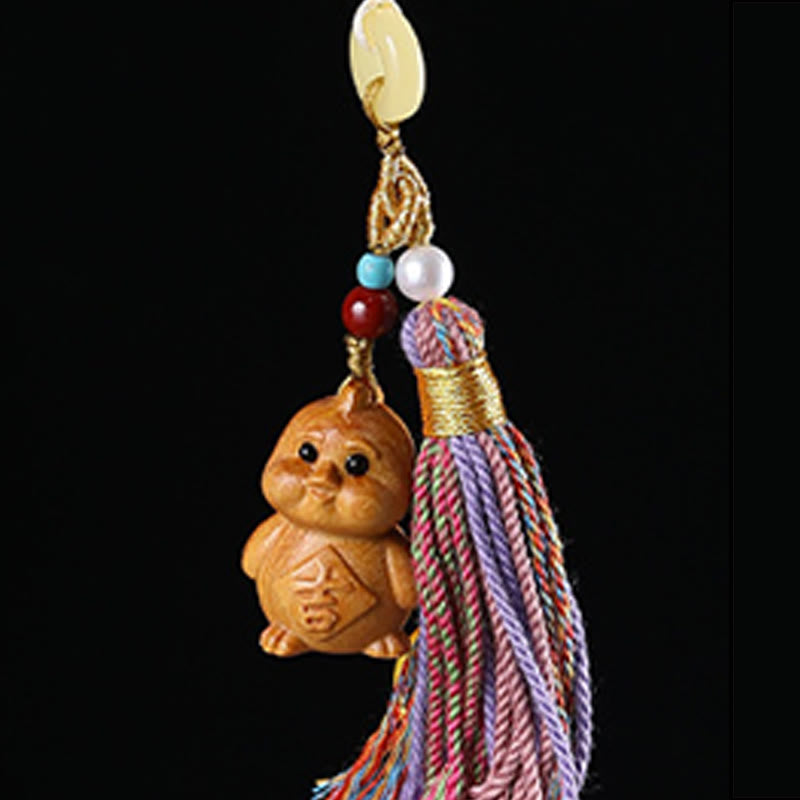 Portachiavi con nappe colorate, Buddha Stones, sandalo, 12 simboli dello zodiaco cinese, benedizione - image 30