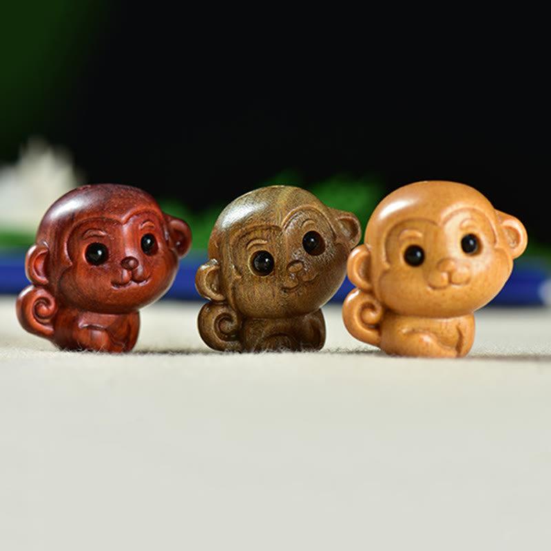 Buddha Stones, sandalo verde, piccola foglia, sandalo rosso, simpatici animali scimmia, decorazione della pace - image 13