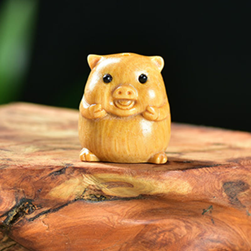 Buddha Stones, Sandalo verde, Piccola foglia, Sandalo rosso, Carino maialino, Animali, Decorazione positiva - image 9