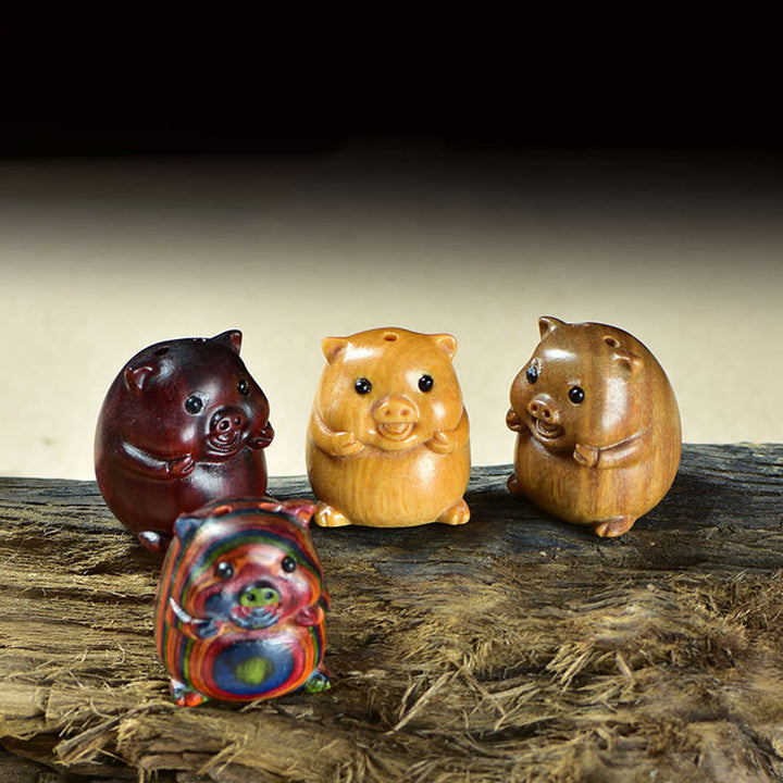 Buddha Stones, Sandalo verde, Piccola foglia, Sandalo rosso, Carino maialino, Animali, Decorazione positiva - image 1
