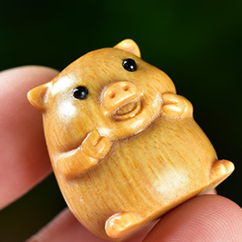 Buddha Stones, Sandalo verde, Piccola foglia, Sandalo rosso, Carino maialino, Animali, Decorazione positiva - image 7