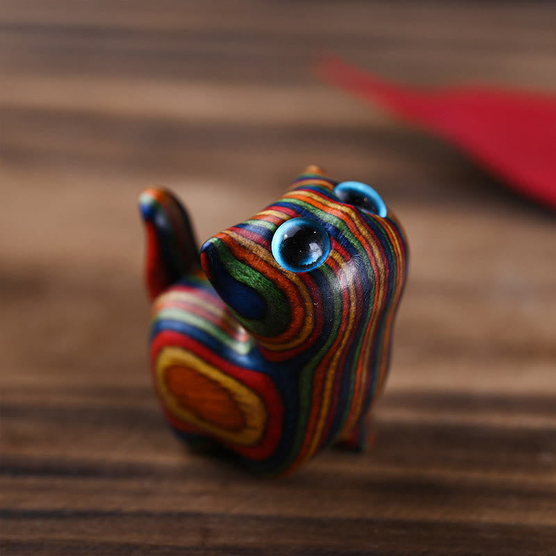 Buddha Stones, eucalipto arcobaleno, simpatici animali da gatto, decorazione calma - Occhio blu (33*21*32mm) - image 0