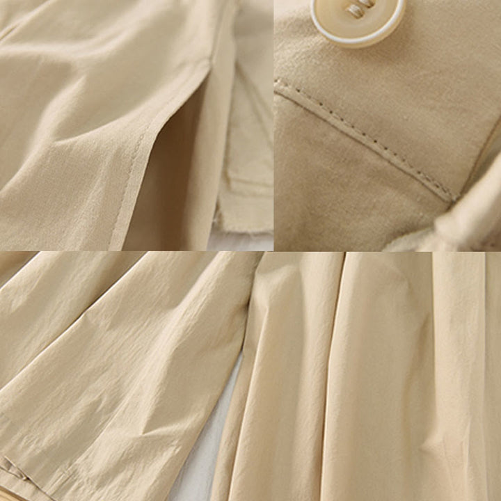 Pantaloni larghi da donna in cotone casual e tinta unita Buddha Stones con tasche - image 13