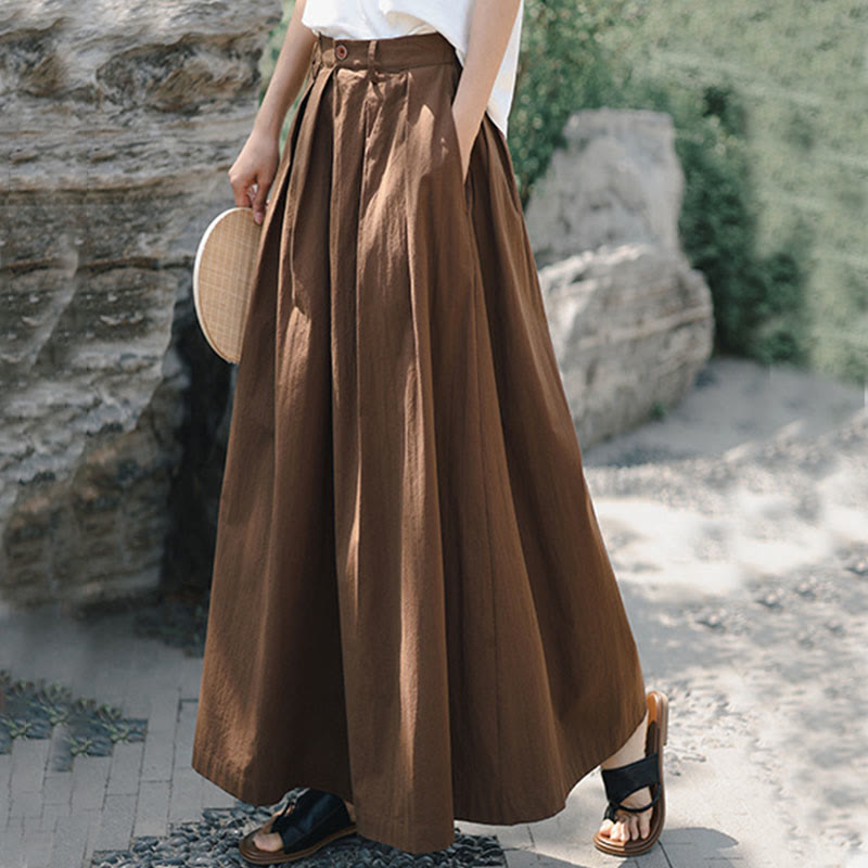 Pantaloni larghi da donna in cotone casual e tinta unita Buddha Stones con tasche - Siena - US12, UK/AU16, EU44 (2XL) - image 16