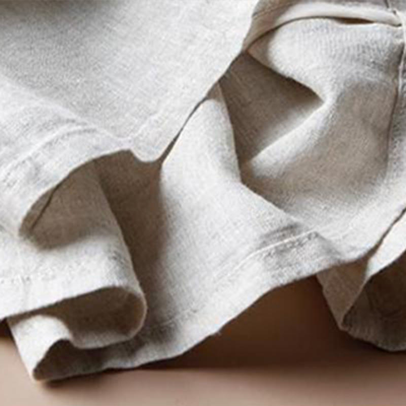 Pantaloni larghi da donna con tasche e orlo a fessura in cotone Buddha Stones, lunghezza 7-8 - image 5