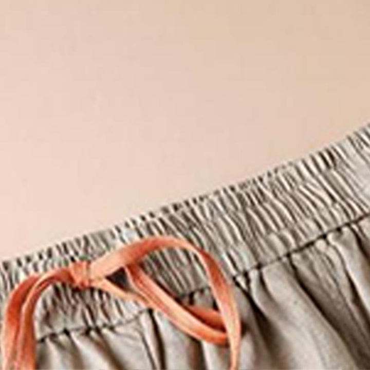 Pantaloni larghi da donna con tasche e orlo a fessura in cotone Buddha Stones, lunghezza 7-8 - image 9