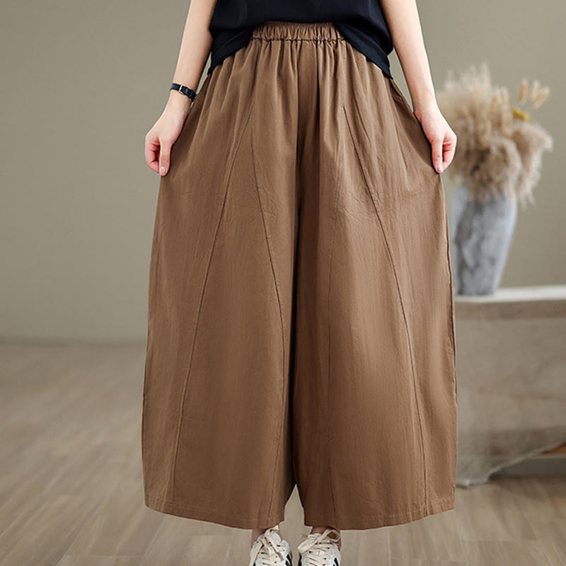Pantaloni larghi da donna Buddha Stones, casual, in cotone tinta unita, con tasche, lunghezza 7-8 - Perù - US8-10, UK/AU12-14, EU40-42 (2XL) - image 13