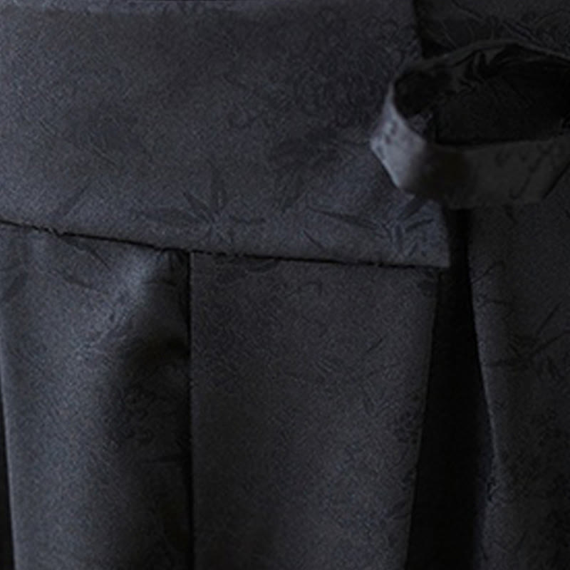 Pantaloni larghi da donna in cotone jacquard casual con lacci e tasche Buddha Stones - image 18