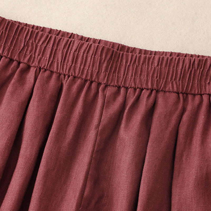 Pantaloni harem da donna in cotone e lino con tasche, modello Buddha Stones Summer Plain - image 9