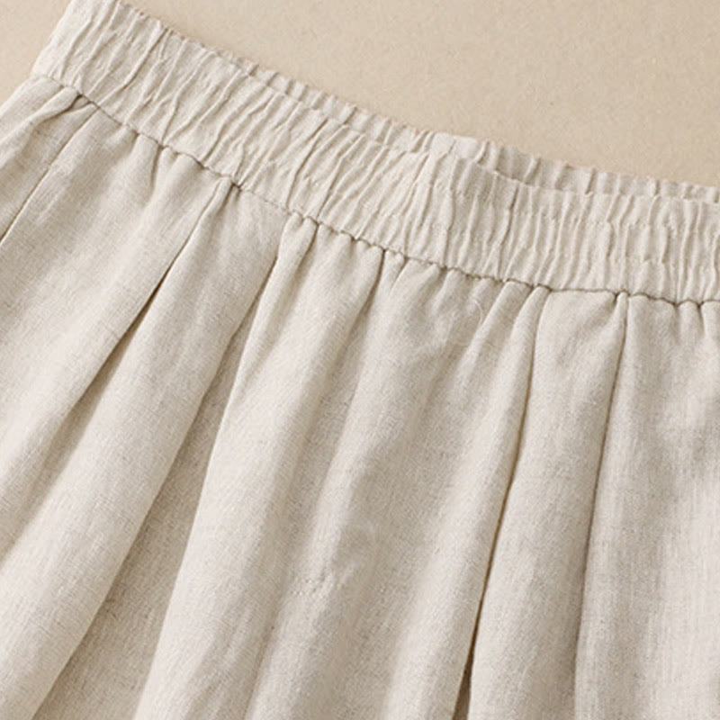 Pantaloni harem da donna in cotone e lino con tasche, modello Buddha Stones Summer Plain - image 18