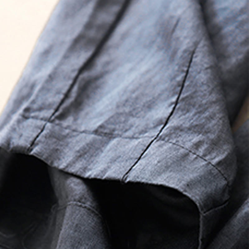 Pantaloni corti casual da donna con stampa Buddha Stones, modello harem con tasche - image 4