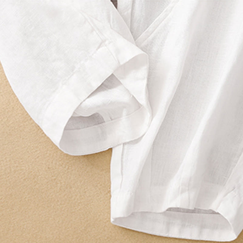 Pantaloni harem da donna in cotone e lino con tasche, modello Buddha Stones, casual e semplici, cropped - image 9