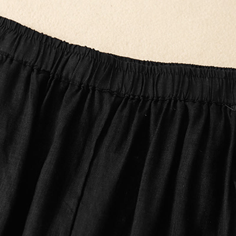 Pantaloni harem da donna in cotone e lino con tasche, modello Buddha Stones, casual e semplici, cropped - image 14