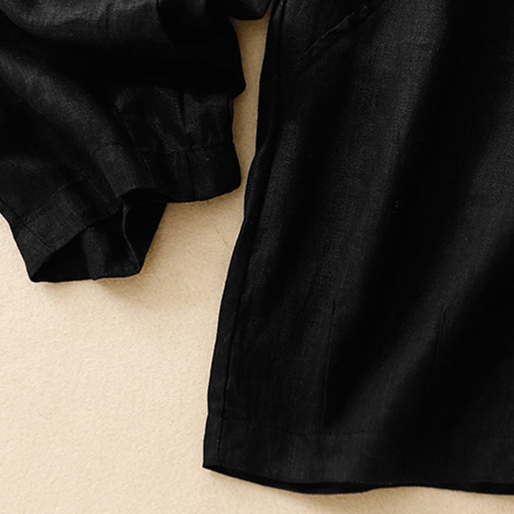 Pantaloni harem da donna in cotone e lino con tasche, modello Buddha Stones, casual e semplici, cropped - image 14