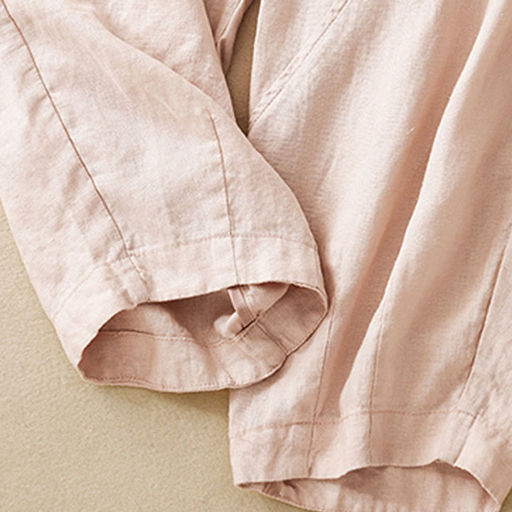 Pantaloni harem da donna in cotone e lino con tasche, modello Buddha Stones, casual e semplici, cropped - image 22