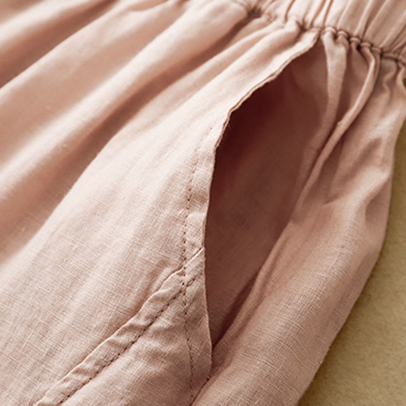 Pantaloni harem da donna in cotone e lino con tasche, modello Buddha Stones, casual e semplici, cropped - image 22