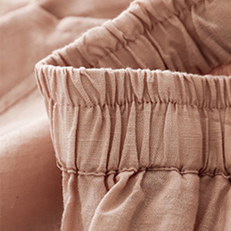 Pantaloni harem da donna in cotone e lino con tasche, modello Buddha Stones, casual e semplici, cropped - image 24