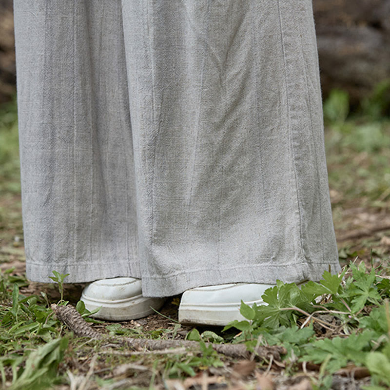Pantaloni larghi da donna in lino con tasche e motivo tie-dye Buddha Stones - image 22