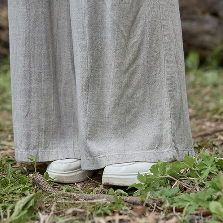 Pantaloni larghi da donna in lino con tasche e motivo tie-dye Buddha Stones - image 22