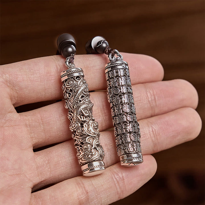 Buddha Stones Collana con ciondolo in rame Fu con motivo a drago e simbolo dell'equilibrio - image 11