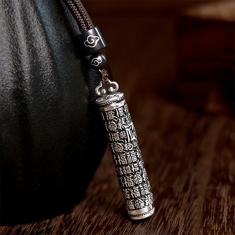 Buddha Stones Collana con ciondolo in rame Fu con motivo a drago e simbolo dell'equilibrio - image 6